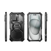 [Pachet 360°] Husa + folie iPhone 16 Plus I-Blason Armorbox, negru