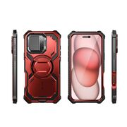 [Pachet 360°] Husa + folie iPhone 16 Plus I-Blason Armorbox, rosu