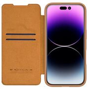 Husa iPhone 16 Nillkin Qin Prop Leather, maro