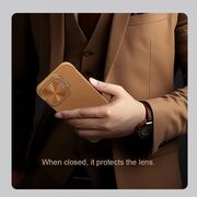 Husa iPhone 16 Nillkin Qin Prop Leather, maro