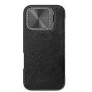 Husa iPhone 16 Pro Nillkin Qin Prop Leather, negru