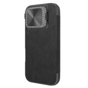 Husa iPhone 16 Pro Nillkin Qin Prop Leather, negru