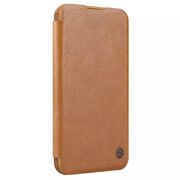 Husa iPhone 16 Pro Nillkin Qin Prop Leather, maro