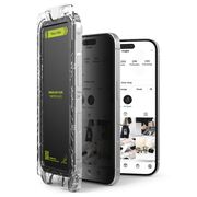 [Pachet 2x] Folie sticla iPhone 16 Ringke Easy Slide Tempered Glass, privacy