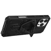Husa iPhone 16 Pro Max UAG Monarch Pro MagSafe Bundle, Carbon Fiber / Black Stand