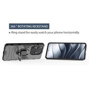 Husa pentru  Xiaomi Redmi Note 14 5G cu inel Ring Armor Kickstand Tough, negru