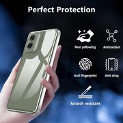 Husa pentru  Motorola Moto G55, Anti-Shock 1.5mm, cu protectie lentile, transparent