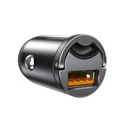 Incarcator auto bricheta USB Baseus Tiny Star Mini, 30W, gri