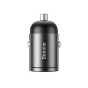 Incarcator auto bricheta USB Baseus Tiny Star Mini, 30W, gri