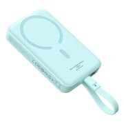 Acumulator extern Baseus - power bank magnetic mini (p1002210b333-00) - magsafe, 2x usb-c, lightning, 30w, fast charge, 10000mah - blue