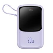 Acumulator extern 20000mAh Baseus cu cablu iPhone, PPQD030005