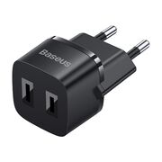 Adaptor priza telefon EU la US Baseus, negru, P10154800111-00