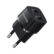 Adaptor priza telefon EU la US Baseus, negru, P10154800111-00
