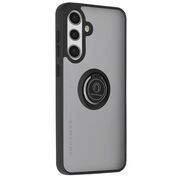 Husa de protectie pentru  Samsung Galaxy A36 premium cu inel stand rotativ, suport magnetic si bumper anti-alunecare - negru