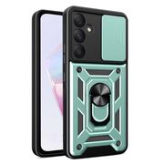 Husa pentru  Samsung Galaxy A36 Ring Armor Kickstand Tough Rugged Cover cu protectie camera, verde