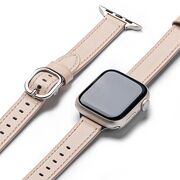 Curea Apple Watch SE 40mm Ringke Leather One Slim, roz deschis