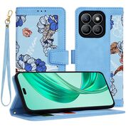 Husa tip carte pentru  Honor 200 Smart, functie stand si port carduri, albastru