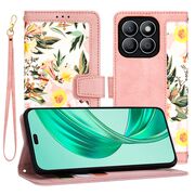 Husa tip carte pentru  Xiaomi 14T Pro, functie stand si port carduri, roz