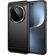 Husa pentruHonor Magic 7 Pro Carbon Liquid Silicone, Negru