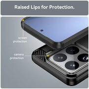 Husa pentru Xiaomi 15 Carbon Liquid Silicone, negru