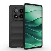 Husa pentru Xiaomi Redmi Note 14 Pro 5G Liquid Silicone, Microfibre Lining, Non-Slip Airbag Design, negru