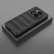 Husa pentru Xiaomi Redmi Note 14 Pro 5G Liquid Silicone, Microfibre Lining, Non-Slip Airbag Design, negru