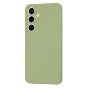 Husa pentru  Samsung Galaxy S24 FE Liquid Silicone cu MagSafe, subțire, captusita cu microfibra, anti amprentă, protectie cameră foto, verde