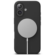 Husa pentru  Samsung Galaxy S24 FE Liquid Silicone cu MagSafe, subțire, captusita cu microfibra, anti amprentă, protectie cameră foto, negru