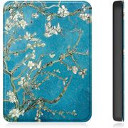 Husa pentru Kindle Paperwhite 2024 (12th gen) 7 inch / Kindle Colorsoft Signature Edition 7 inch slim ultra-light, functie sleep/wake-up, inchidere magnetica - apricot flowers