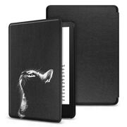 Husa pentru Kindle Paperwhite 2024 (12th gen) 7 inch / Kindle Colorsoft Signature Edition 7 inch slim ultra-light, functie sleep/wake-up, inchidere magnetica - black cat