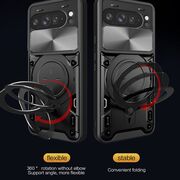 Husa pentru Moto G75 cu protecție pentru cameră și suport magnetic integrat Ring Shockproof, Mov