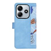 Husa tip carte pentru  Xiaomi Redmi Note 14 5G, functie stand si port carduri, albastru