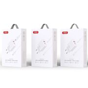 Set incarcator pentru Samsung, Oppo, Realme, Xiaomi, Honor Fast Charge pentru priza XO L64 20W plus cablu USB type-C - type-C, 1 x USB QC3.0,  1 x PD USB-C, alb