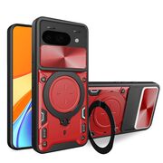 Husa pentru  Google Pixel 9A cu protecție pentru cameră și suport magnetic integrat Ring Shockproof, Rosu