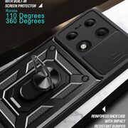 Husa pentru  Google Pixel 9A cu protecție pentru cameră și suport magnetic integrat Ring Shockproof, Roz
