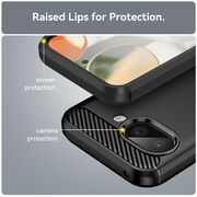 Husa pentru Google Pixel 9A Carbon Liquid Silicone, Negru