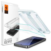 Set 2 x Folie din sticla pentru  Samsung Galaxy S24 FE cu aplicator Spigen - Glas.tR EZ-FIT HD - clear