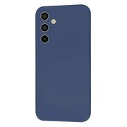 Husa pentru  Samsung Galaxy A35 Liquid Silicone cu MagSafe, subțire, captusita cu microfibra, anti amprentă, protectie cameră foto, Albastru