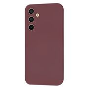 Husa pentru  Samsung Galaxy A35 Liquid Silicone cu MagSafe, subțire, captusita cu microfibra, anti amprentă, protectie cameră foto, Bordeaux