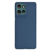 Husa pentru  Motorola Edge 50 CarbonFiber UltraSlim, Lightweight, Albastru