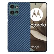 Husa pentru  Motorola Edge 50 CarbonFiber UltraSlim, Lightweight, Albastru