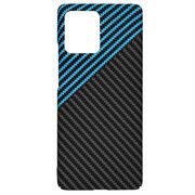 Husa pentru  Motorola Edge 50 CarbonFiber UltraSlim, Lightweight, Albastru inchis