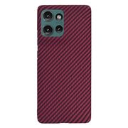 Husa pentru  Motorola Edge 50 CarbonFiber UltraSlim, Lightweight, Rosu