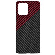 Husa pentru  Motorola Edge 50 CarbonFiber UltraSlim, Lightweight, Rosu inchis