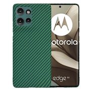Husa pentru  Motorola Edge 50 CarbonFiber UltraSlim, Lightweight, Verde