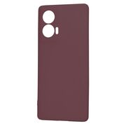 Husa pentru  Motorola Edge 50 Fusion Liquid Silicone, subțire, captusita cu microfibra, anti amprentă, protectie cameră foto, Bordeaux