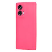 Husa pentru  Motorola Edge 50 Fusion Liquid Silicone, subțire, captusita cu microfibra, anti amprentă, protectie cameră foto, Fucsia
