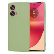 Husa pentru  Motorola Edge 50 Fusion Liquid Silicone, subțire, captusita cu microfibra, anti amprentă, protectie cameră foto, Verde