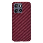 Husa pentru  Motorola Edge 50 Neo CarbonFiber UltraSlim, Lightweight, Rosu