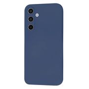 Husa pentru  Samsung Galaxy A55 Liquid Silicone cu MagSafe, subțire, captusita cu microfibra, anti amprentă, protectie cameră foto, Albastru